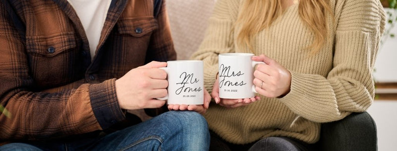 Sunday's Daughter Our First Christmas Married Engaged Mugs