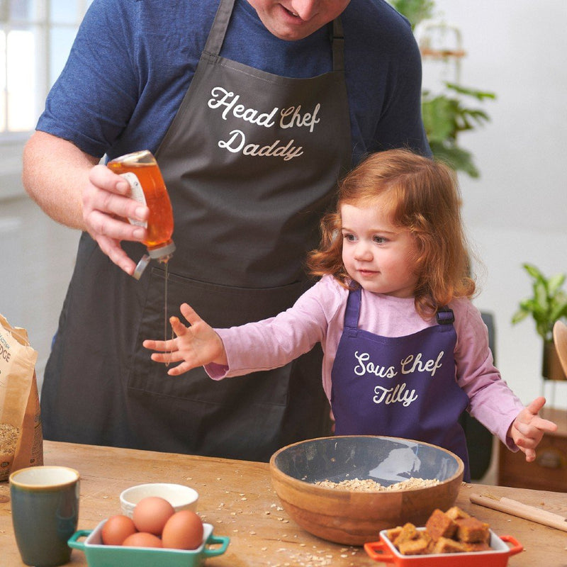 Personalised Head Chef And Sous Chef Apron Set - Gifts for Children - Sunday's Daughter