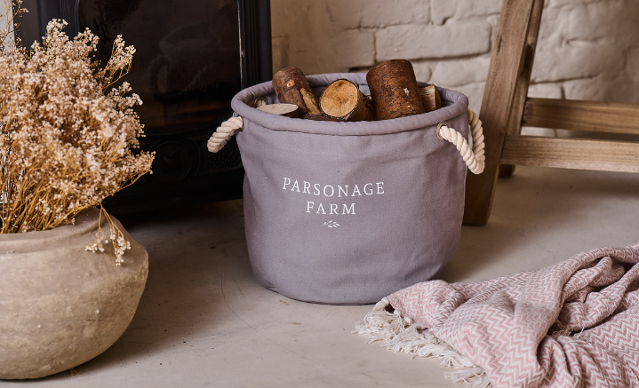 Personalised Log Storage Basket - New Home Gifts - Sunday's Daughter