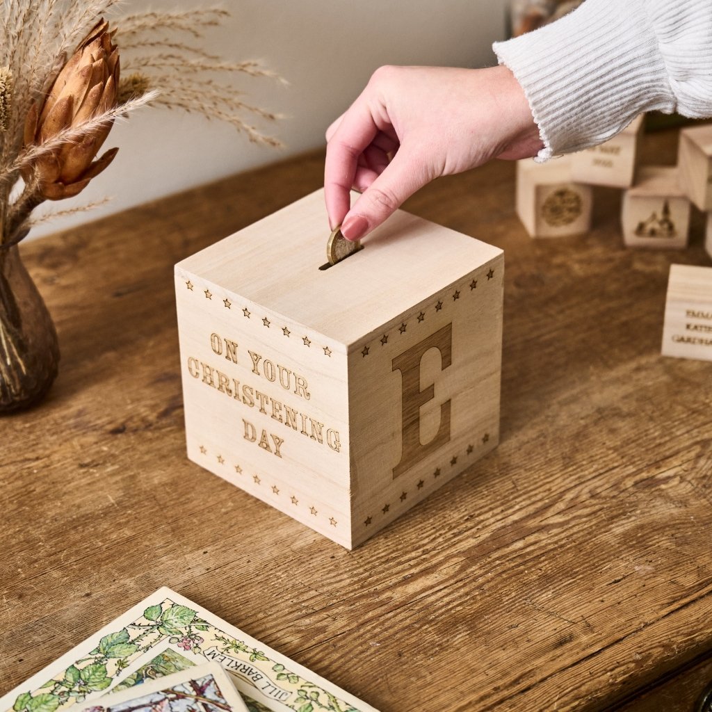 Personalised Wooden Money Box - Sunday's Daughter