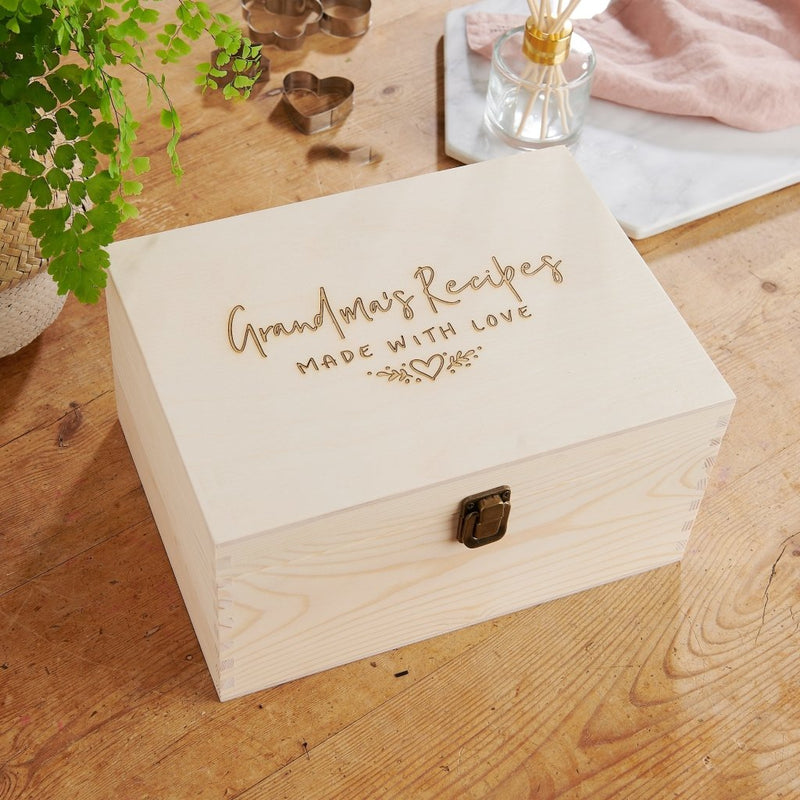 Personalised Wooden Recipe Box - Sunday's Daughter