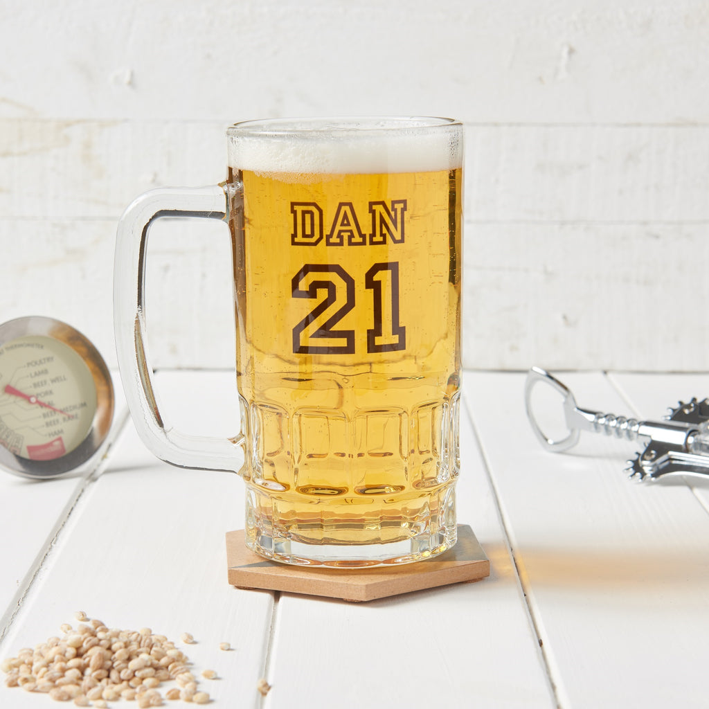 Personalised Birthday Beer Glass Tankard - Sunday's Daughter