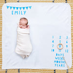 Seaside Bunting Baby Milestone Blanket