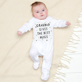 Grandad Gives The Best Hugs Babygrow