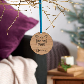 Personalised Cat Christmas Decoration