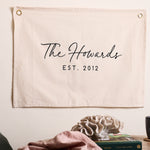 Personalised Family Name Linen Banner - Mother's Day gifts - Sunday's Daughter