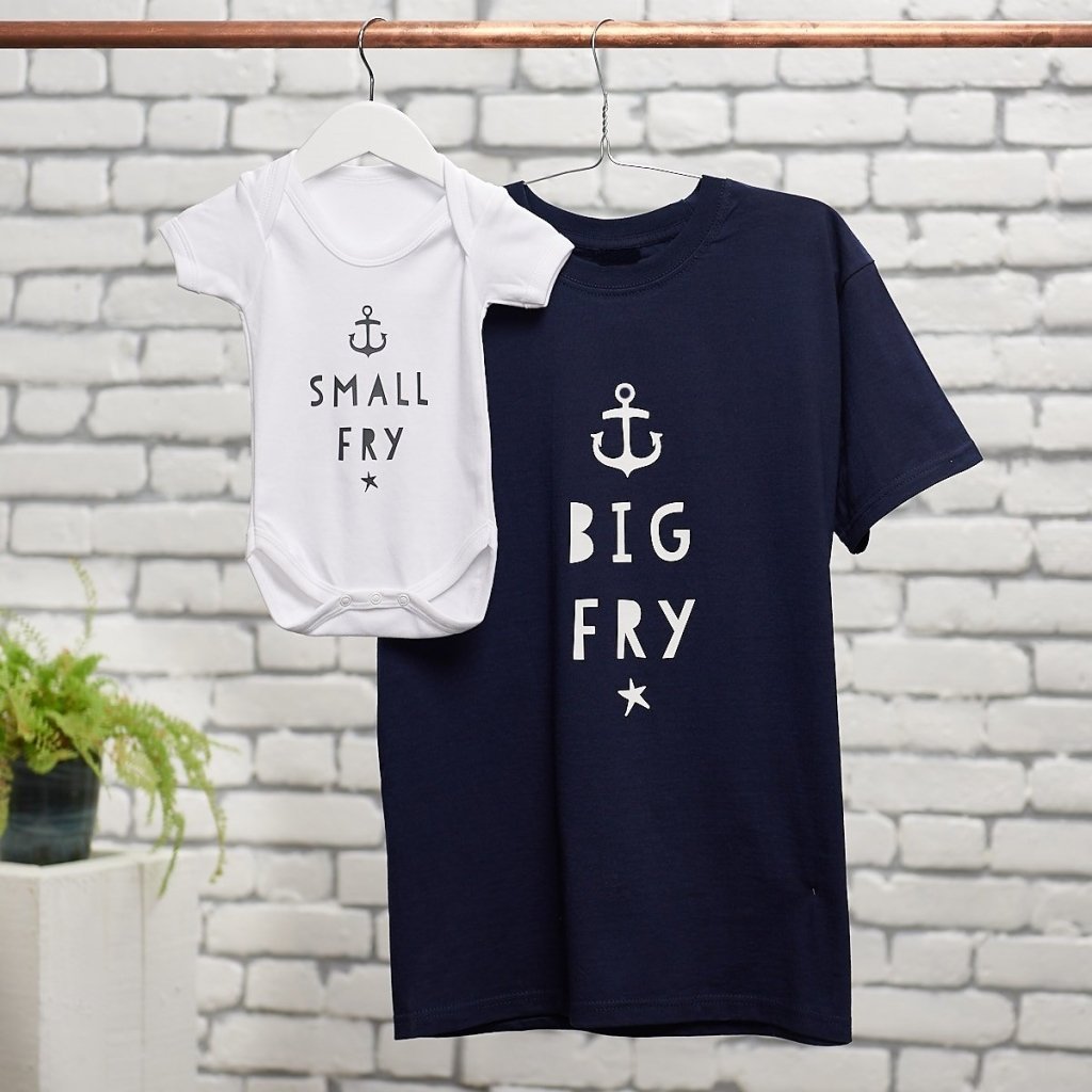 Big Fry, Small Fry T Shirt And Babygrow Set - Sunday's Daughter