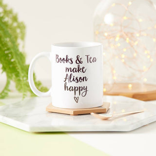 Books And Tea Make Me Happy Mug - Sunday's Daughter