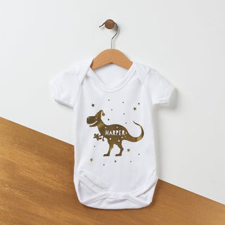 Christmas T Rex Dinosaur Baby grow - Sunday's Daughter