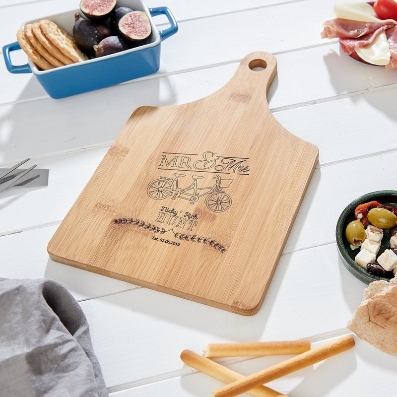 Couple's Bike Personalised Chopping Board - Sunday's Daughter