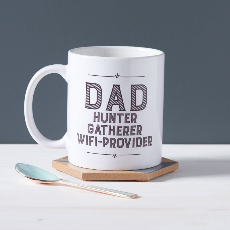Dad Hunter, Gatherer, Wifi Provider Mug - Sunday's Daughter