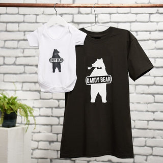 Daddy Bear, Baby Bear T-shirt And Babygrow Set - Sunday's Daughter