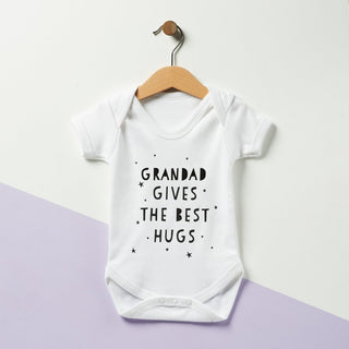 Grandad Gives The Best Hugs Baby Grow - Sunday's Daughter