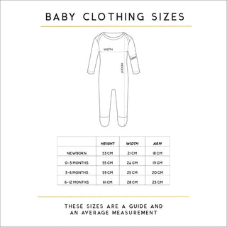 Baby Clothing Sizes  - Sunday's Daughter