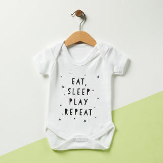 Eat, Sleep, Play, Repeat Baby Grow