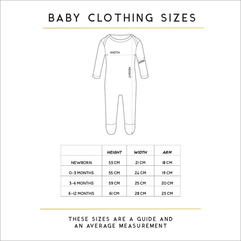 Baby clothing sizes long-sleeve