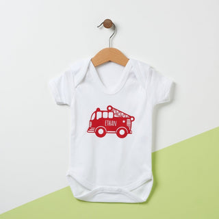 Fire Engine baby grow