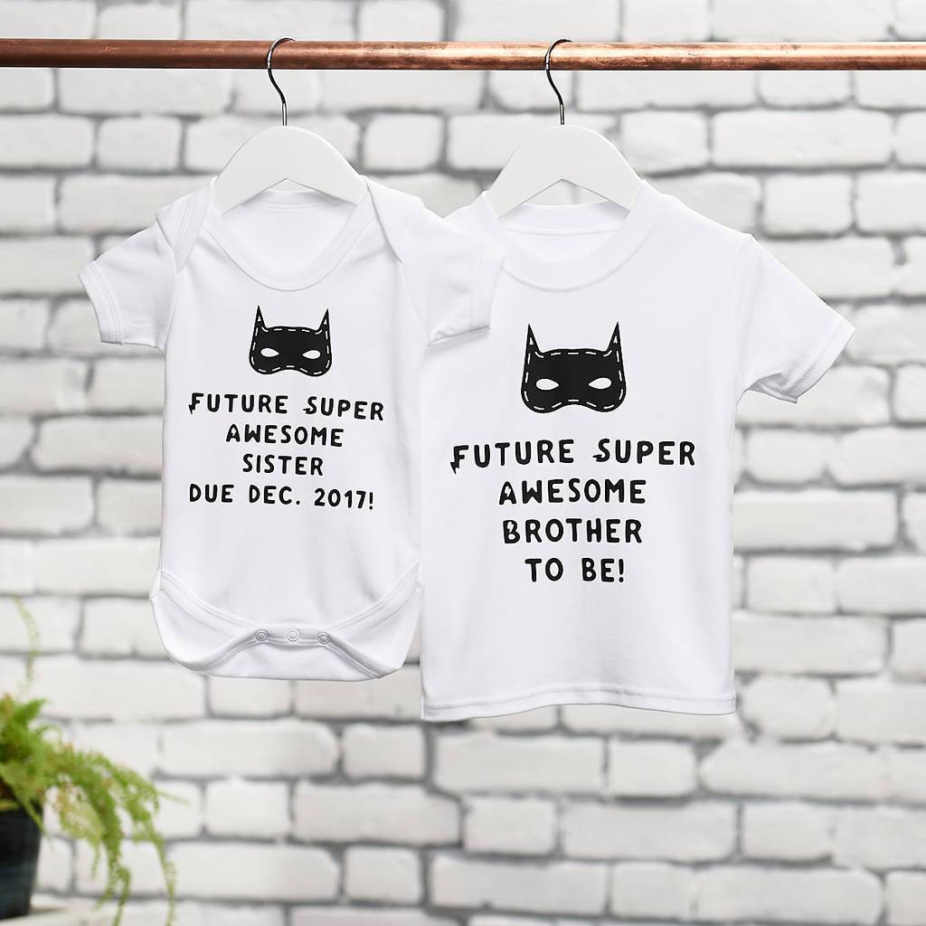 Future Super Sister Brother To Be Clothes Set 