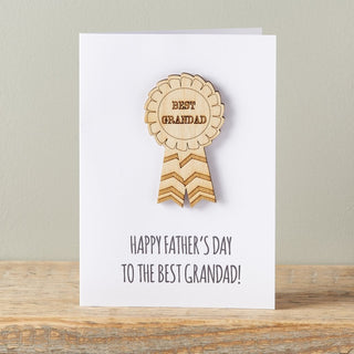 Keepsake Grandad Rosette Father's Day Card - Sunday's Daughter