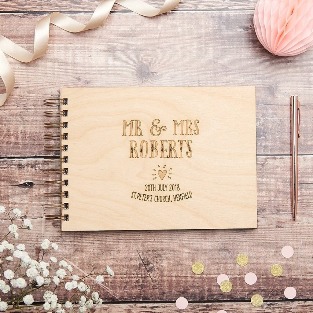 Mr And Mrs Heart Wedding Guest Book