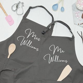 Mr And Mrs Apron Set