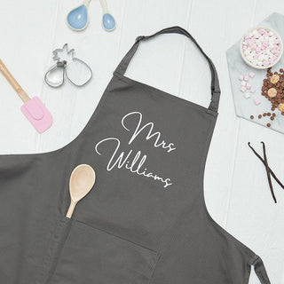 Personalised Mrs Apron Set