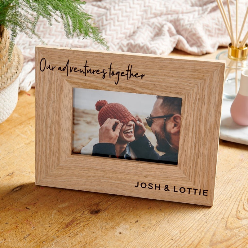 Our Adventures Together Wooden Personalised Frame