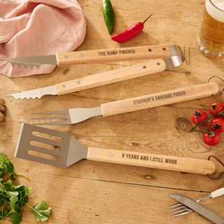 Personalised BBQ Tools Set for Fifth Wedding Anniversary