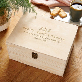 Personalised Adventure Father's Day Gift Keepsake Box