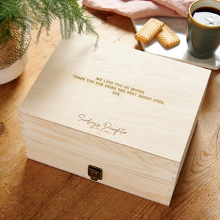 Personalised message on back of keepsake box