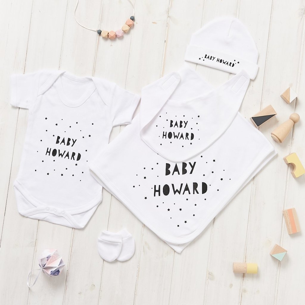 Personalised baby hot sale set