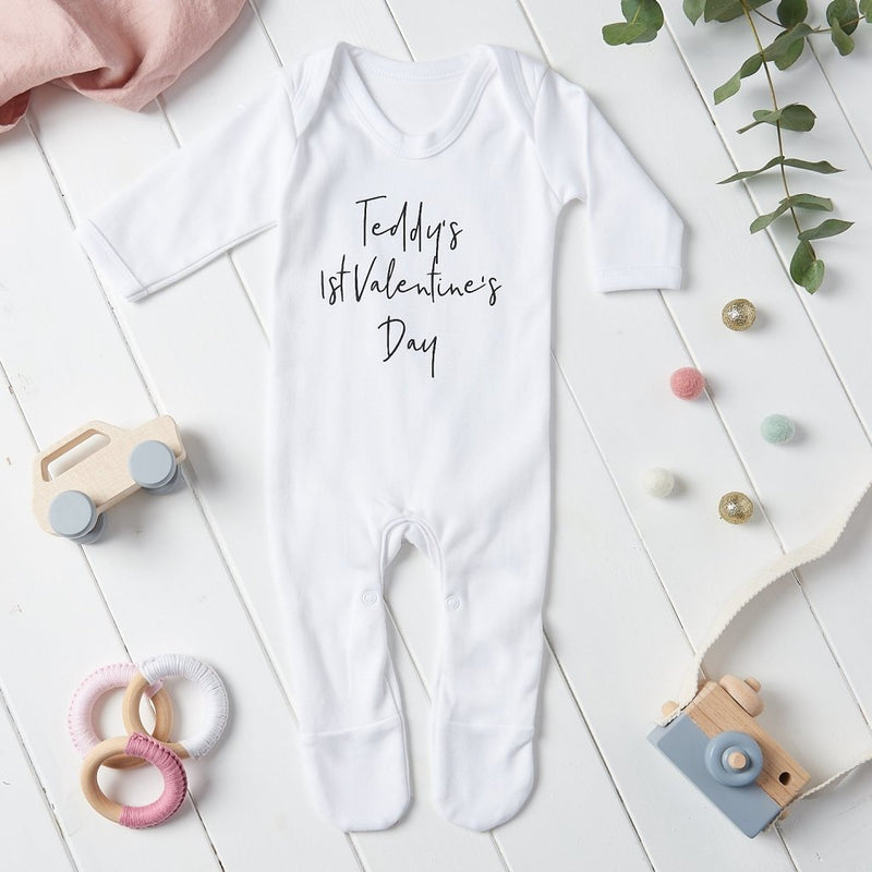 Personalised Baby's First Valentine's Babygrow - Sunday's Daughter