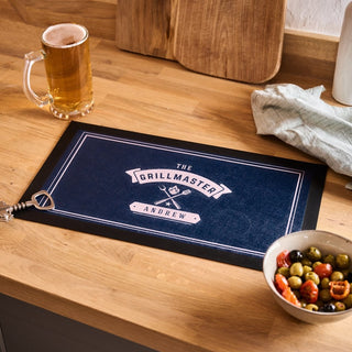 Personalised BBQ Grillmaster Bar Mat