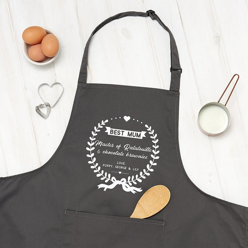 Personalised best mum cooking apron