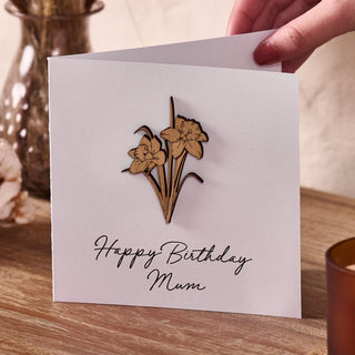 Personalised Birth Flower Keepsake Card - Sunday's Daughter