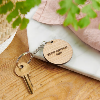 Personalised Birth Flower Keyring