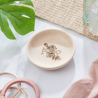 Personalised Birth Flower Trinket Dish - Sunday's Daughter