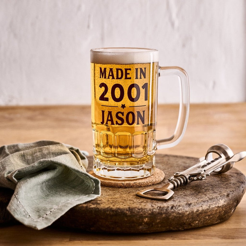 Personalised Birthday Beer Glass