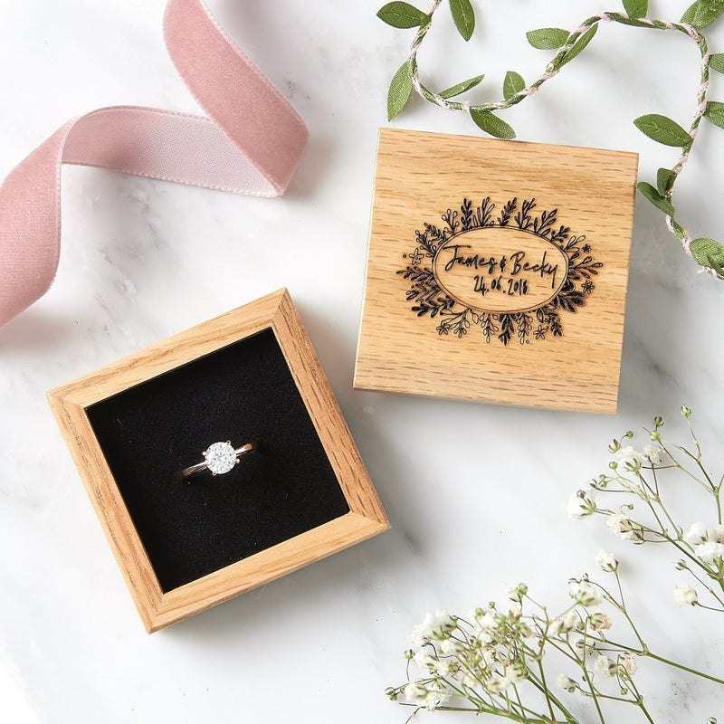 Personalised Botanical Ring Box