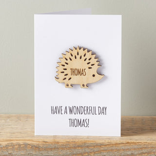 Personalised Hedgehog Card