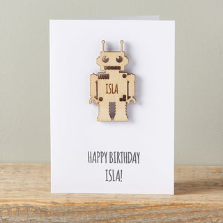 Childrens robot card