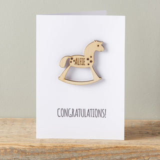 Personalised Children's Rocking Horse Card - Sunday's Daughter