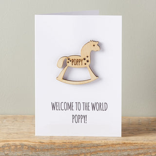 Personalised Children's Rocking Horse Card