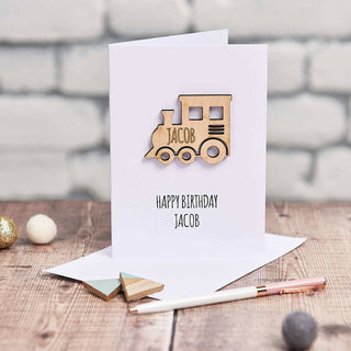 train birthday card 