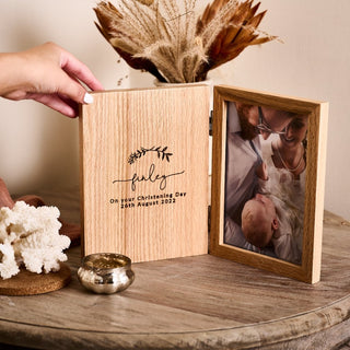 Personalised Christening Book Photo Frame