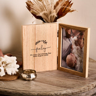 Personalised Christening Book Photo Frame