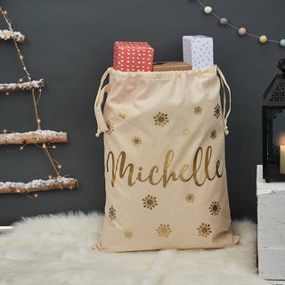 Personalised Christmas Snowflake Sack