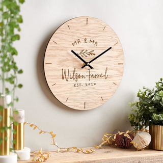 Personalised Couples Anniversary Clock