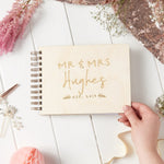 Personalised Wooden wedding guest book