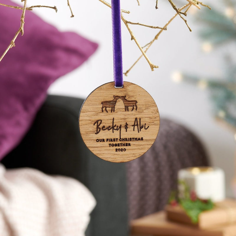 personalised First christmas together decoration